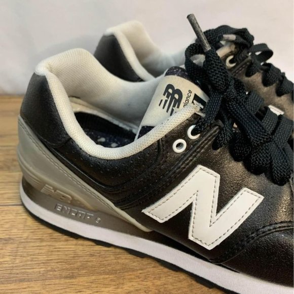 New Balance 574 woman’s size 6.5. Black/white/gray. New condition. Gorgeous! - Picture 2 of 10